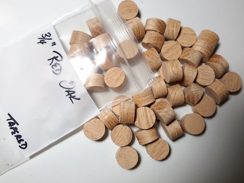 Red oak tapered wood plugs - oak,